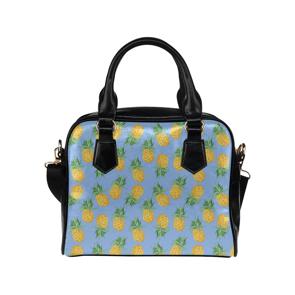 Pineapple Pattern Print Design A04 Shoulder Handbag