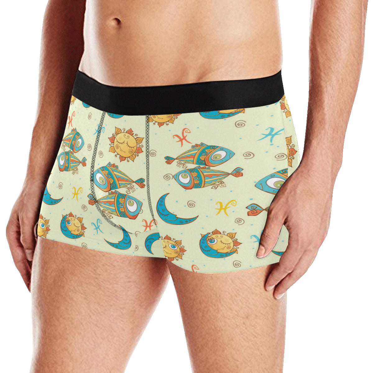 Pisces Pattern Print Design A03 Men's Boxer Briefs