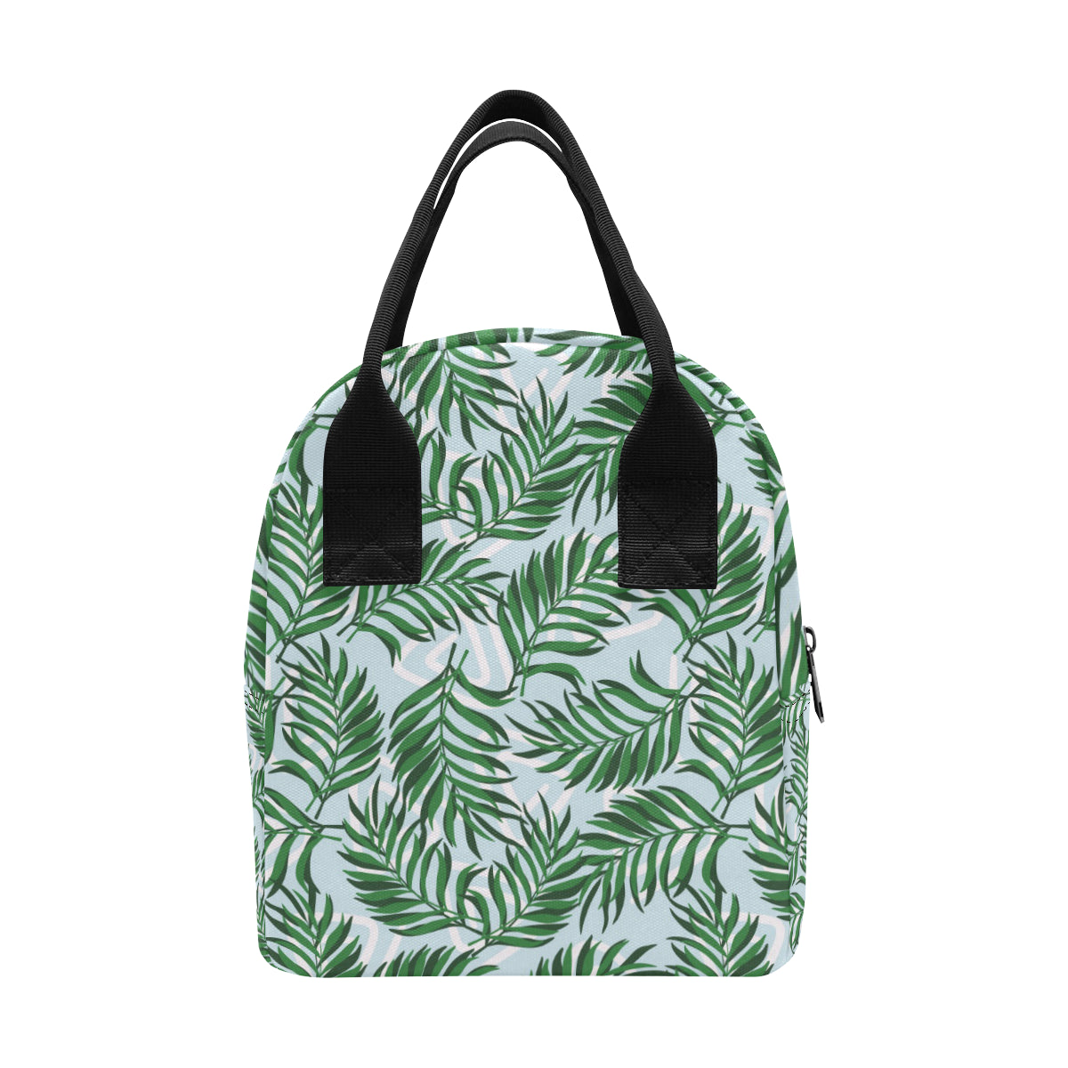 Palm Leaves Pattern Print Design PL06 Insulated Lunch Bag