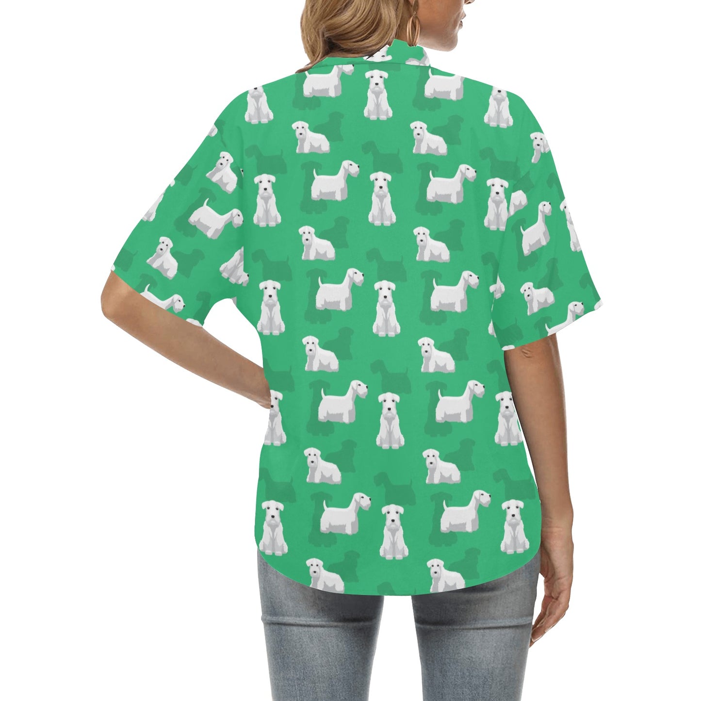 Sealyham Terriers Print Design LKS301 Women's Hawaiian Shirt