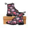 Pink Elephant Pattern Women's Boots