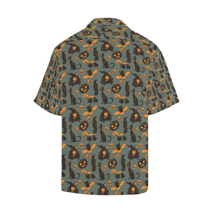 Witch Bat Halloween Print Design LKS305 Men's Hawaiian Shirt