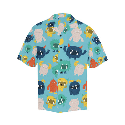 Monster Cartoon Pattern Print Design 03 Men's Hawaiian Shirt