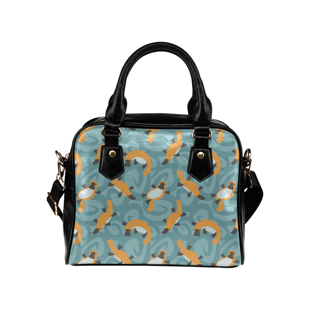 Platypus Pattern Print Design A01 Shoulder Handbag