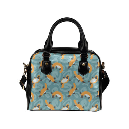 Platypus Pattern Print Design A01 Shoulder Handbag