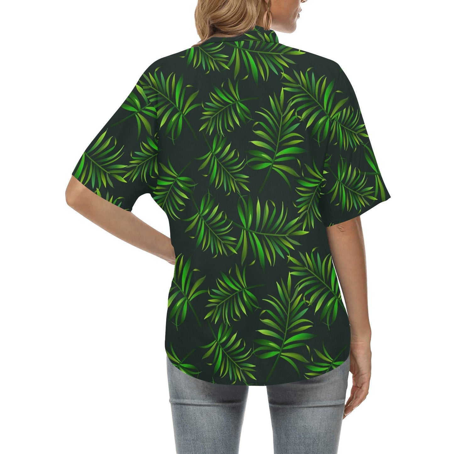 Rainforest Pattern Print Design RF03 Women's Hawaiian Shirt