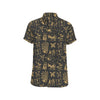 American indian Gold Style Men's Short Sleeve Button Up Shirt