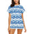 Wave Print Design LKS303 Women's Short Pajama Set