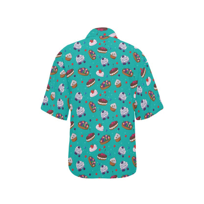 Cake Pattern Print Design 07 Women's Hawaiian Shirt
