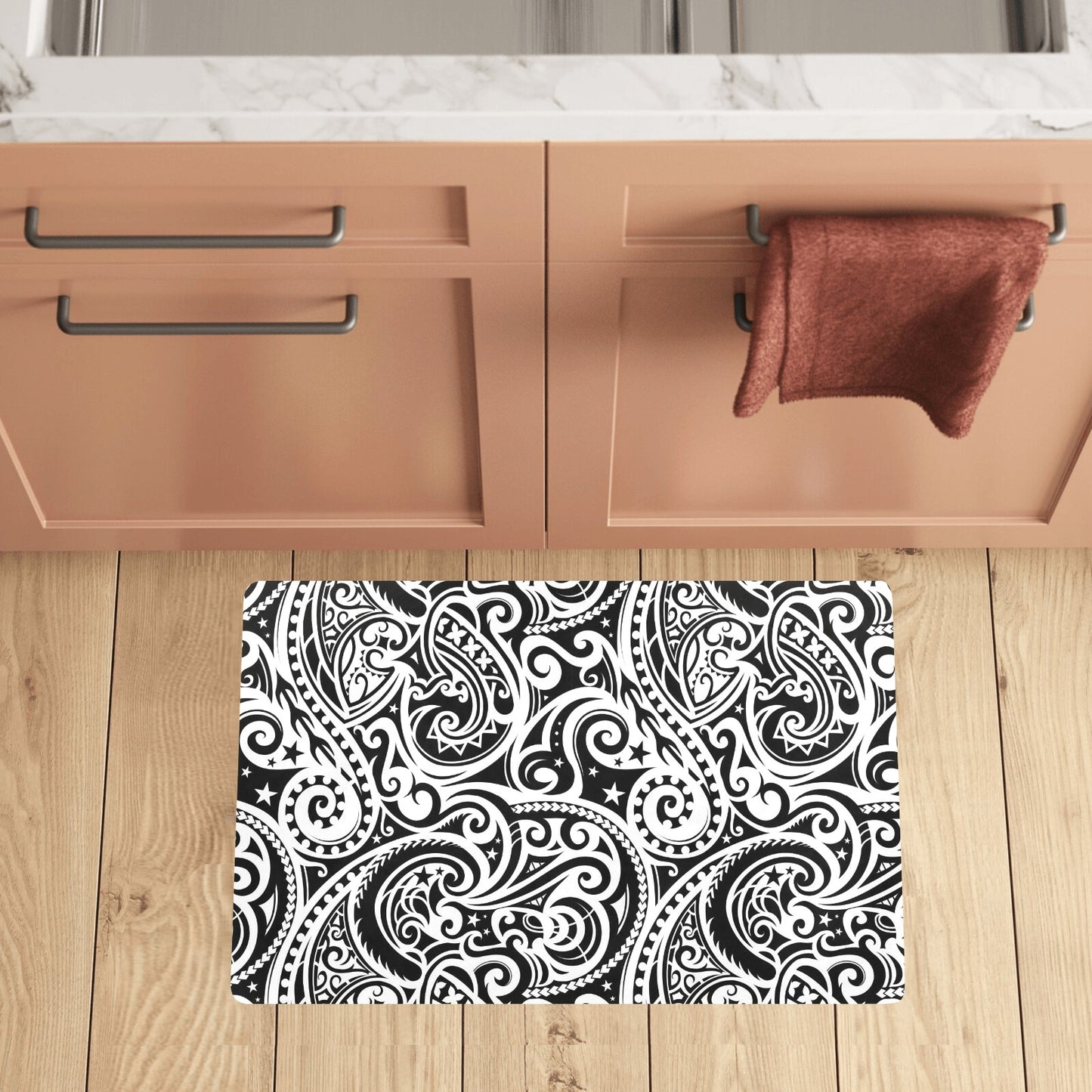 Polynesian Traditional Tribal Kitchen Mat