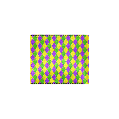 Mardi Gras Pattern Print Design 01 Men's ID Card Wallet