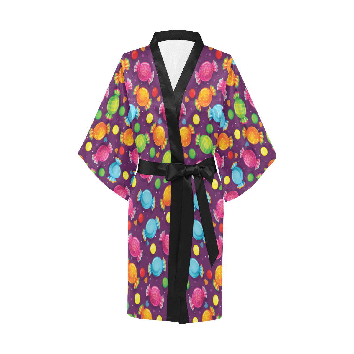 Candy Pattern Print Design CA05 Women's Short Kimono
