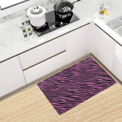 Zebra Pink Print Design LKS304 Kitchen Mat