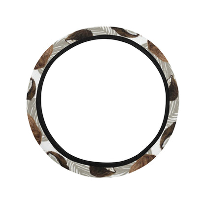 Coconut Pattern Print Design CN03 Steering Wheel Cover with Elastic Edge
