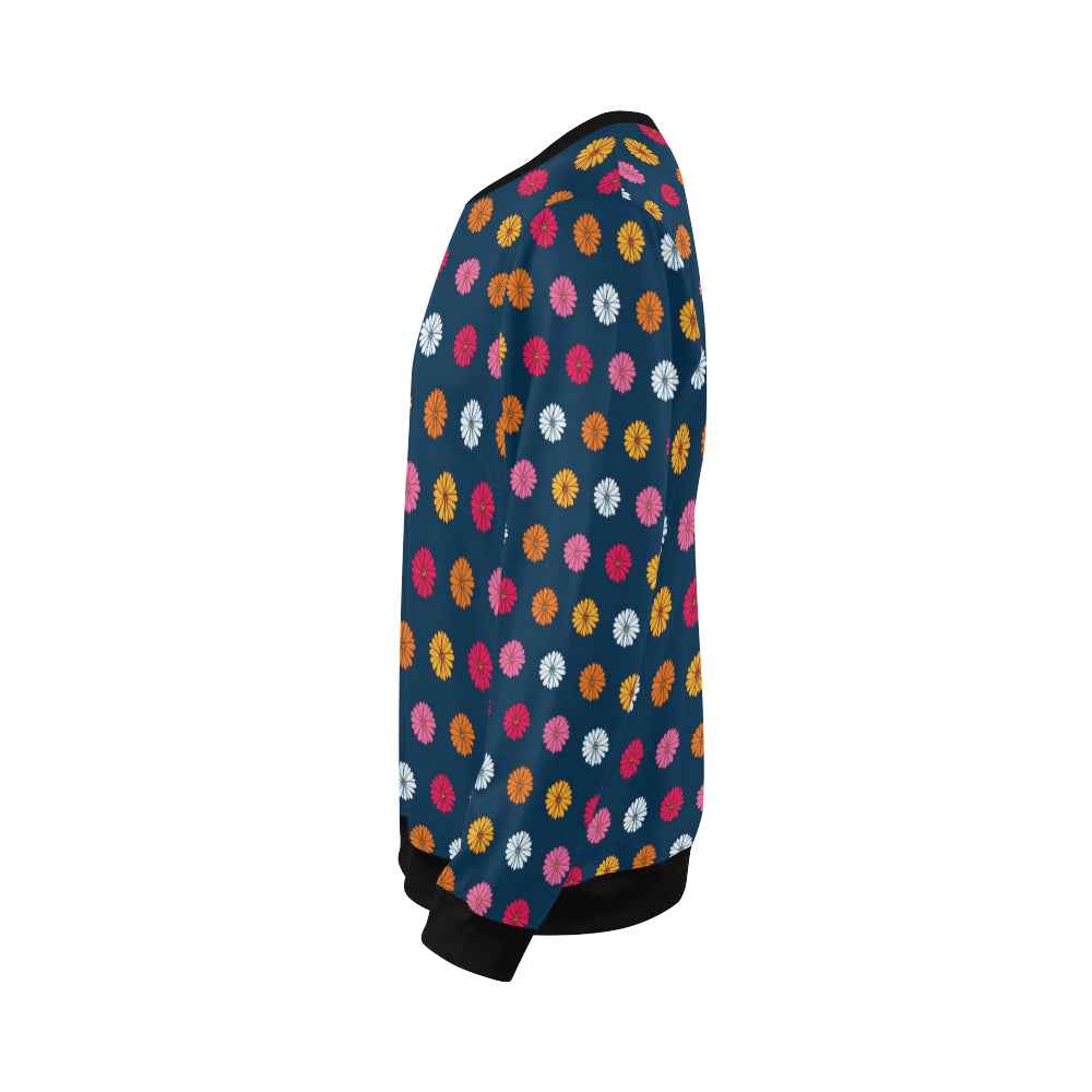 Gerberas Pattern Print Design GB06 Men Long Sleeve Sweatshirt
