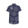 Mandala Pattern Print Design 02 Men's Short Sleeve Button Up Shirt