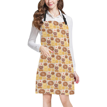 Cookie Pattern Print Design 02 Apron with Pocket