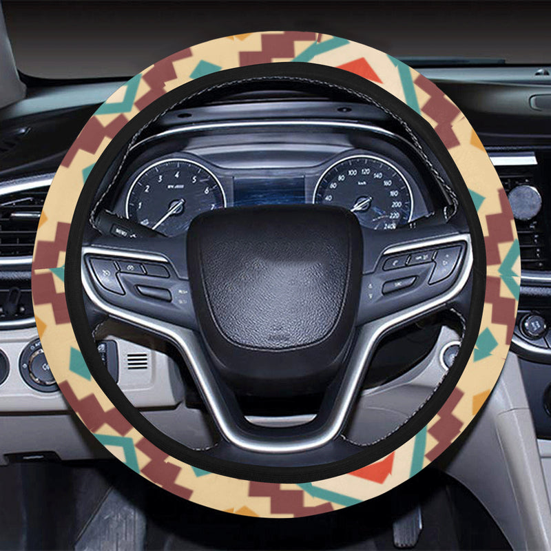 Navajo Pattern Print Design A01 Steering Wheel Cover with Elastic Edge