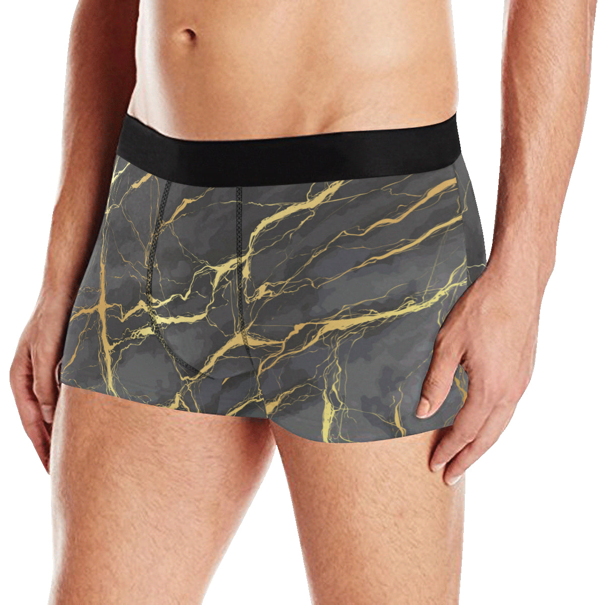 Marble Pattern Print Design 02 Men's Boxer Briefs