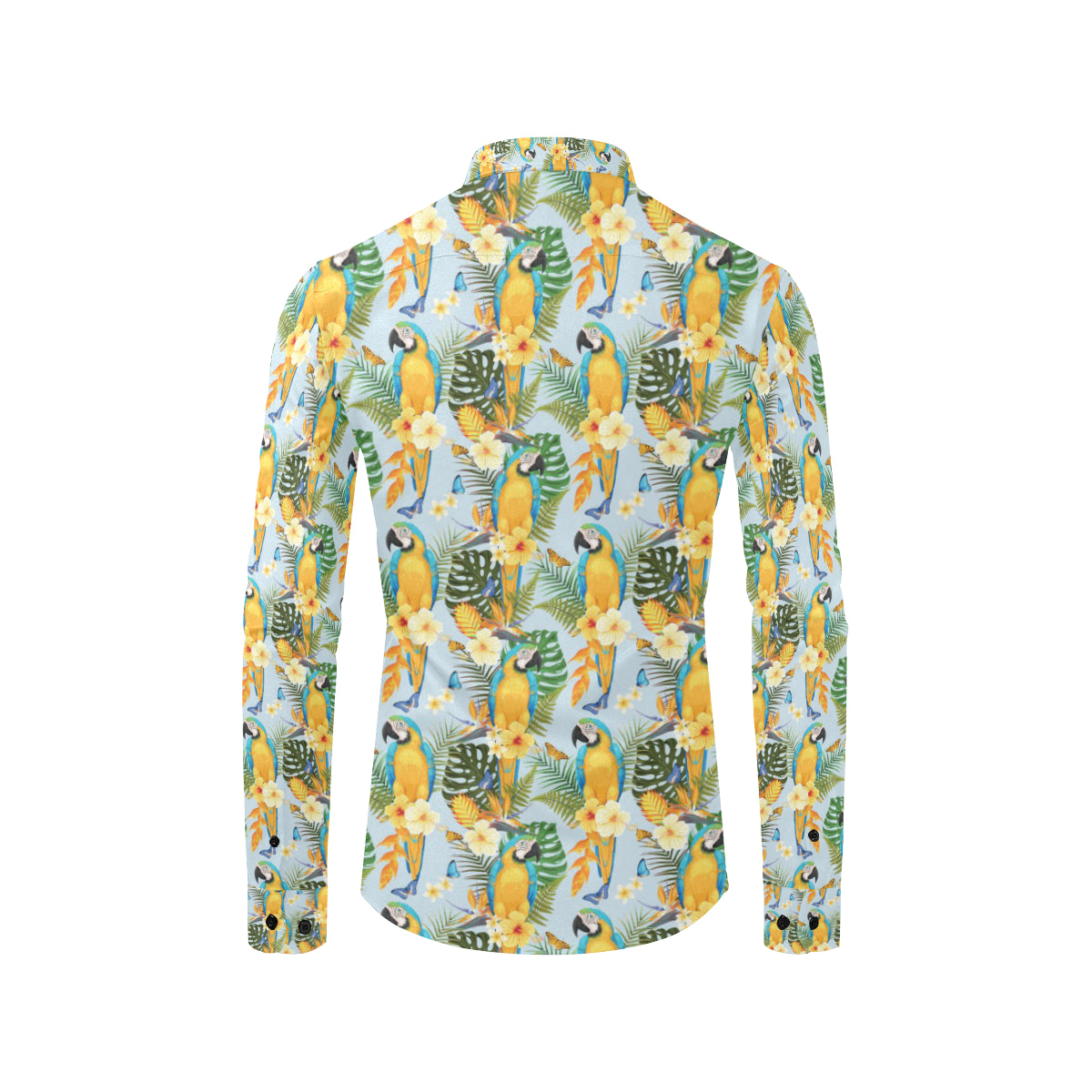 Parrot Pattern Print Design A04 Men's Long Sleeve Shirt