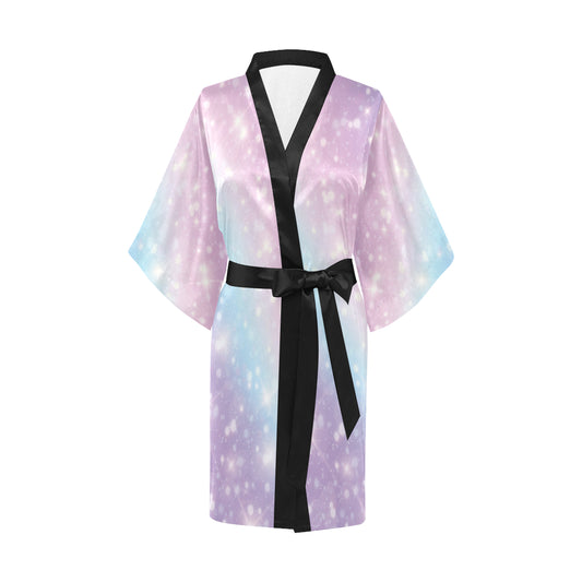 Cosmic Pastel Pattern Print Design 02 Women's Short Kimono