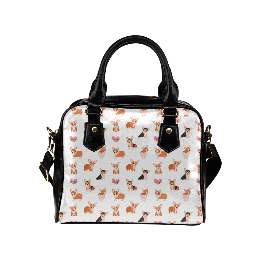 Cardigan Welsh Corgis Pattern Print Design 02 Shoulder Handbag