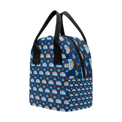 Camper Pattern Camping Themed No 3 Print Insulated Lunch Bag