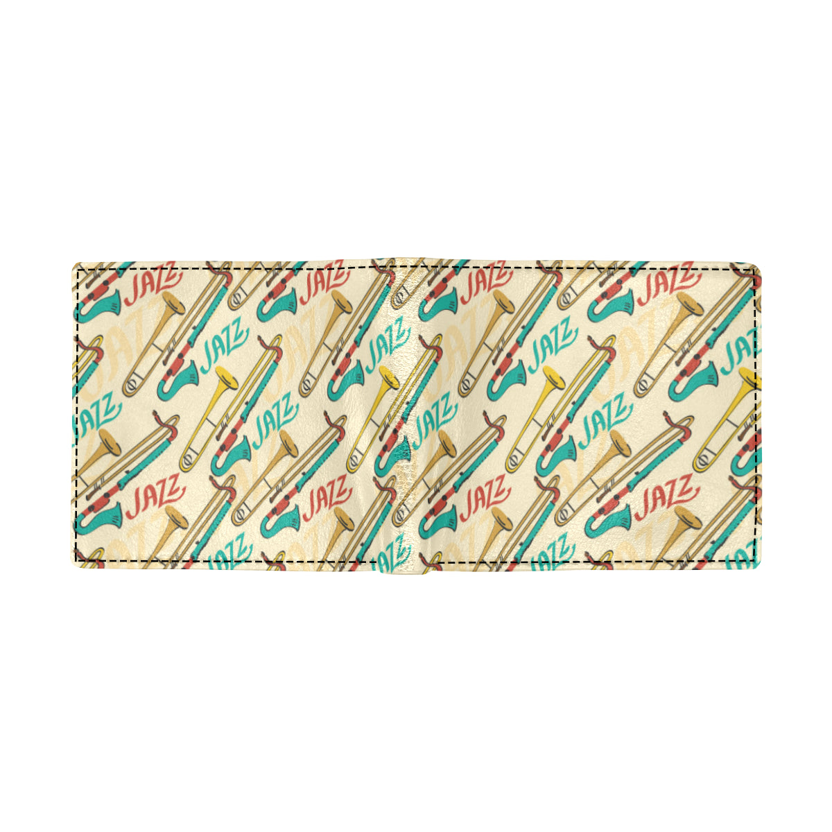 Trombone Pattern Print Design 03 Men's ID Card Wallet