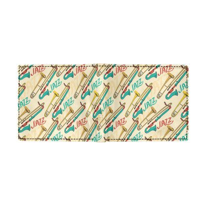 Trombone Pattern Print Design 03 Men's ID Card Wallet