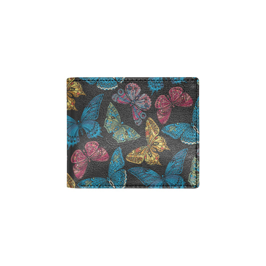 Butterfly Mandala Style Men's ID Card Wallet