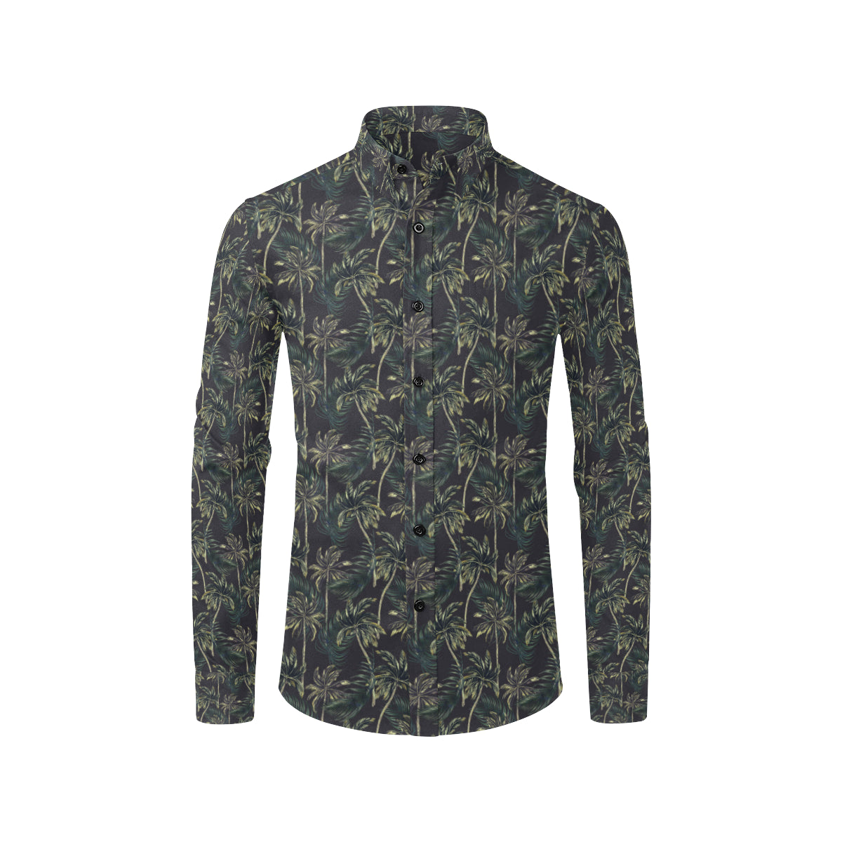 Palm Tree Background Design Print Men's Long Sleeve Shirt