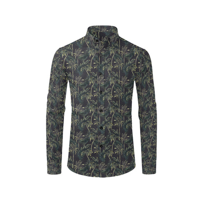Palm Tree Background Design Print Men's Long Sleeve Shirt