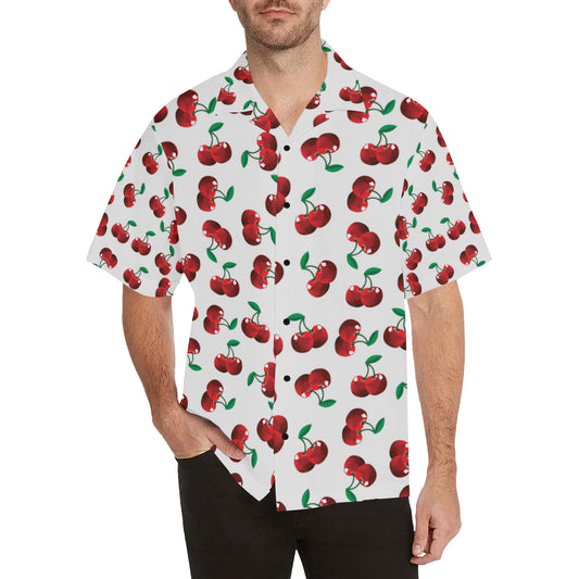 Cherry Pattern Print Design 01 Men's Hawaiian Shirt