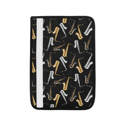 Saxophone Pattern Print Design 01 Car Seat Belt Cover
