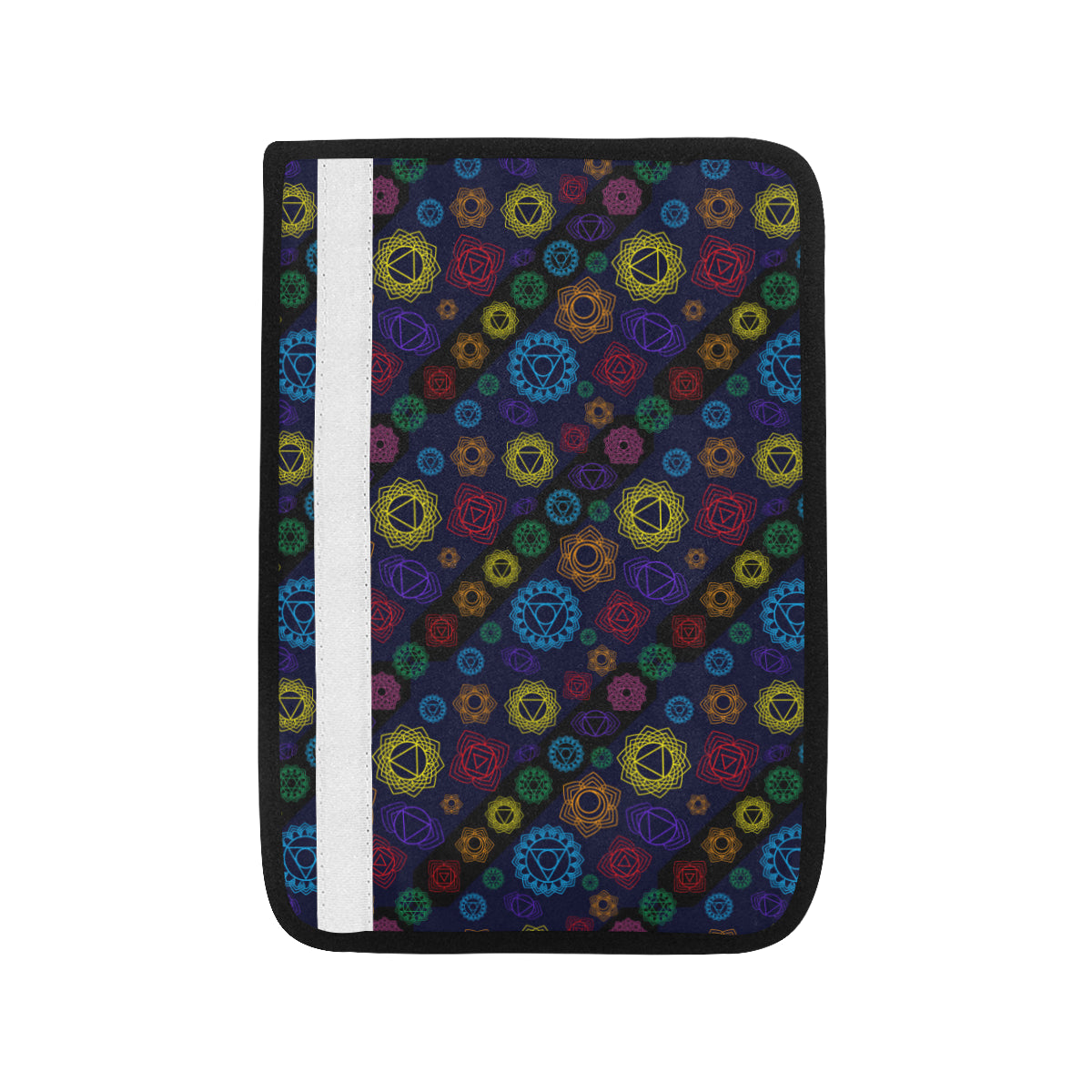 Chakra Colorful Print Pattern Car Seat Belt Cover