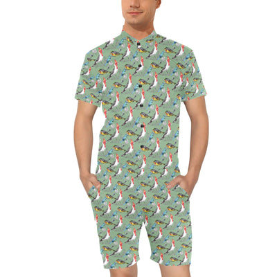 Birds Pattern Print Design 07 Men's Romper