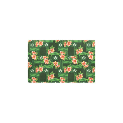 Hibiscus Pattern Print Design HB05 Kitchen Mat