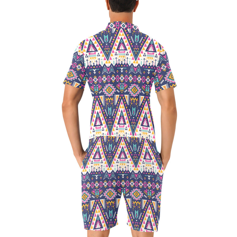 Pink Tribal Aztec native american Men's Romper