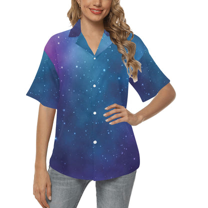 Nebula Pattern Print Design A01 Women's Hawaiian Shirt