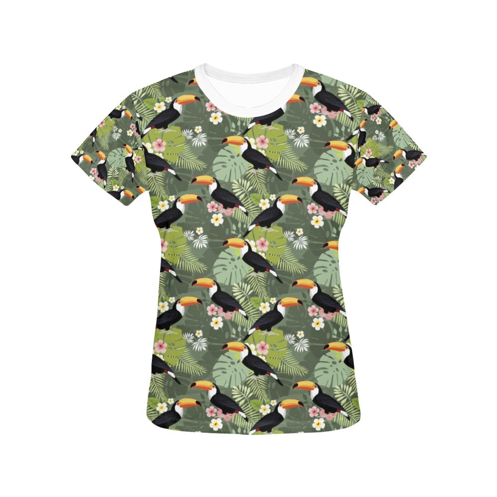 Toucan Print Design LKS304 Women's  T-shirt