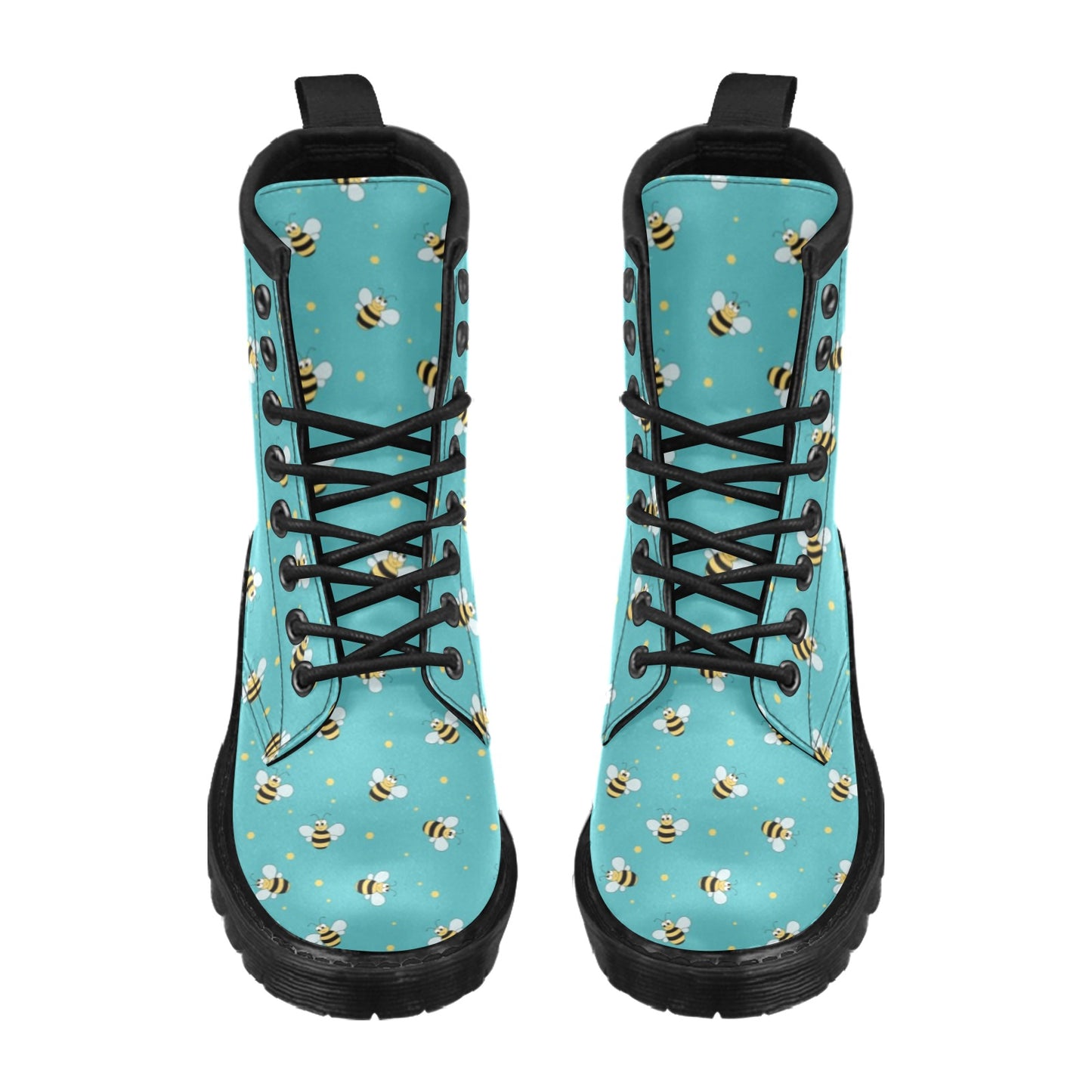 Bee With Dot Print Design LKS309 Women's Boots