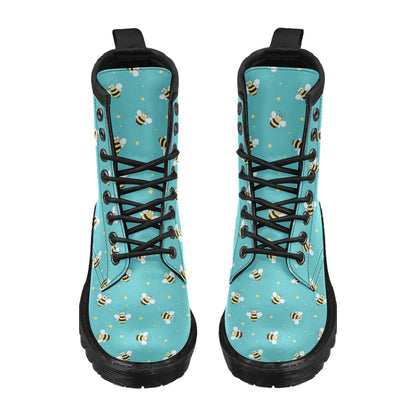 Bee With Dot Print Design LKS309 Women's Boots