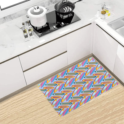 Surfboard Pattern Print Design LKS303 Kitchen Mat