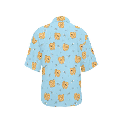 Pomeranians Pattern Print Design A03 Women's Hawaiian Shirt