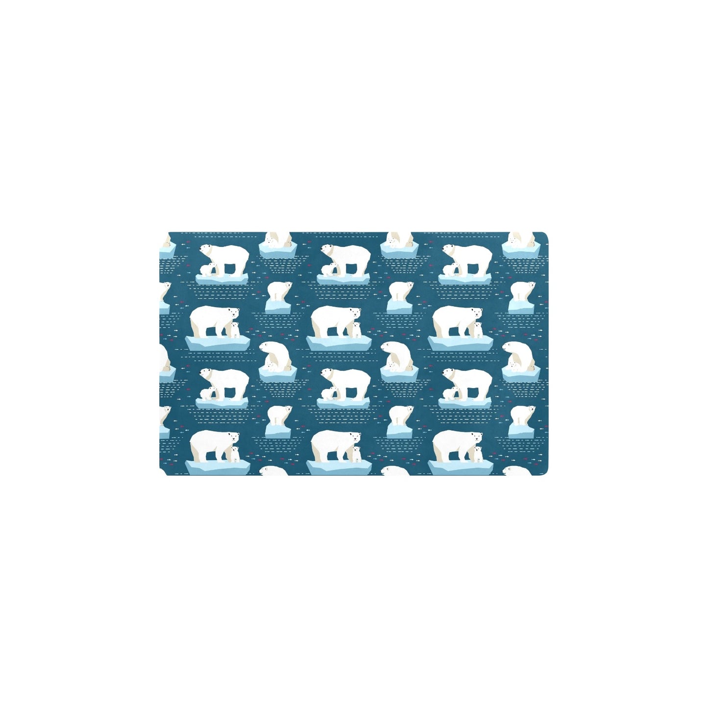Polar Bear Pattern Print Design PB02 Kitchen Mat