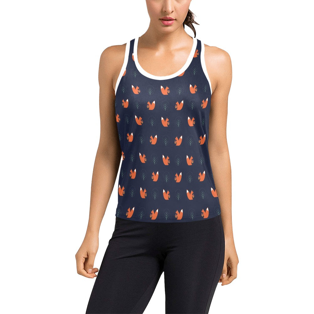 Squirrel Print Design LKS303 Women's Racerback Tank Top