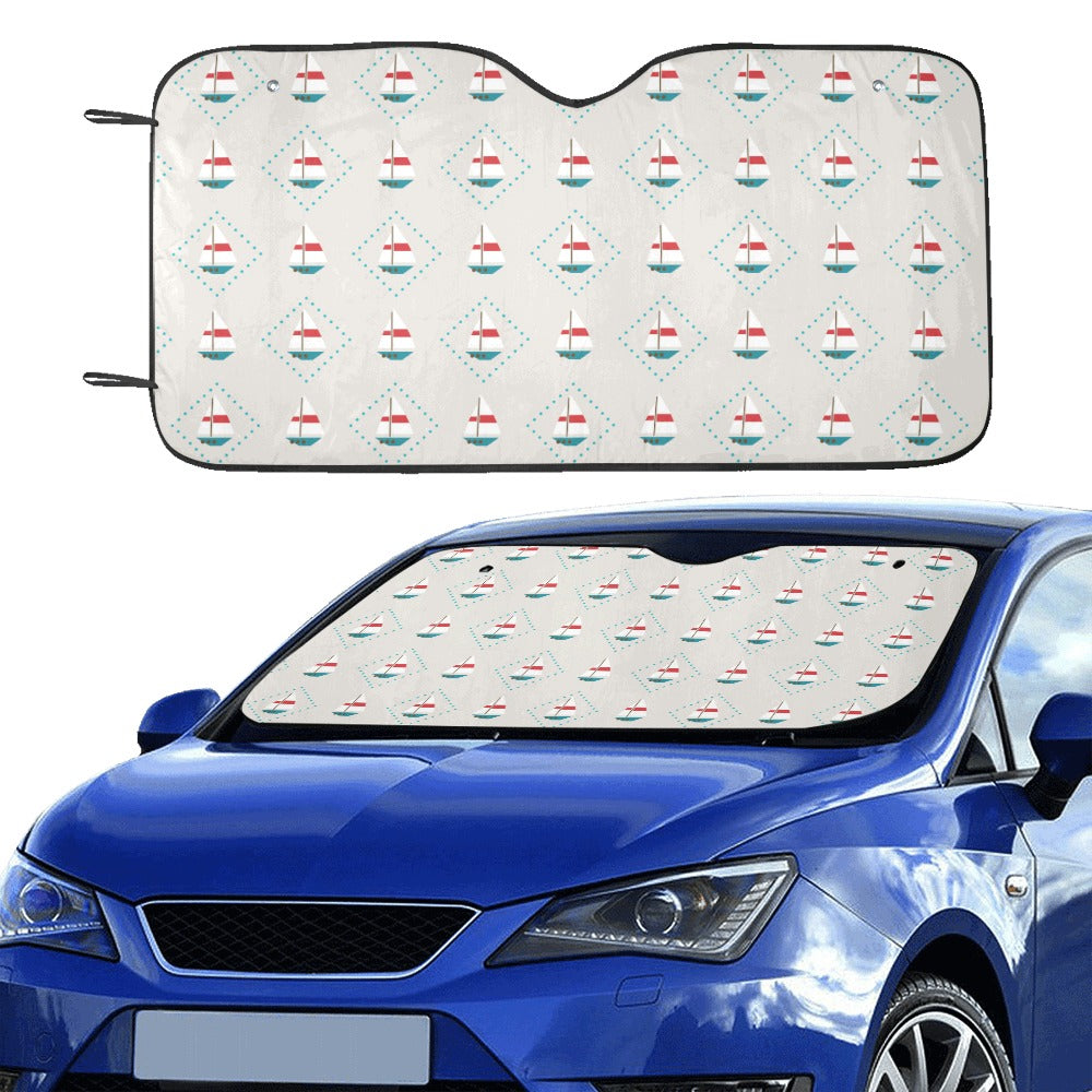 Sailboat Print Design LKS301 Car front Windshield Sun Shade
