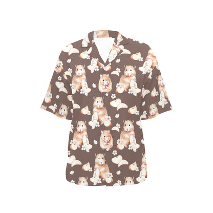 Hamster Pattern Print Design 03 Women's Hawaiian Shirt