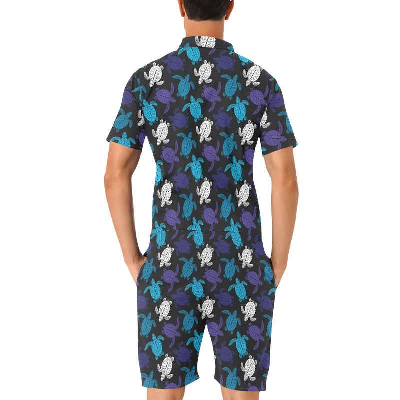 Sea Turtle Print Design LKS306 Men's Romper