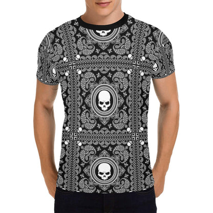 Bandana Skull Print Design LKS303 Men's All Over Print T-shirt